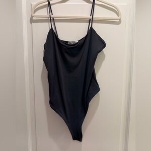 Zara Dark Gray/Black Bodysuit- Size L NWT
